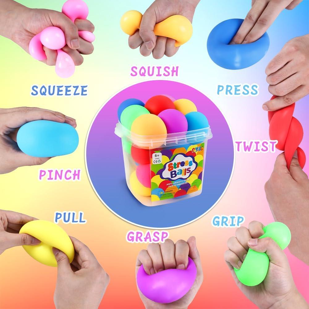 16 Pelotas Antiestrés DIYDEC 6 cm para Alivio de Ansiedad