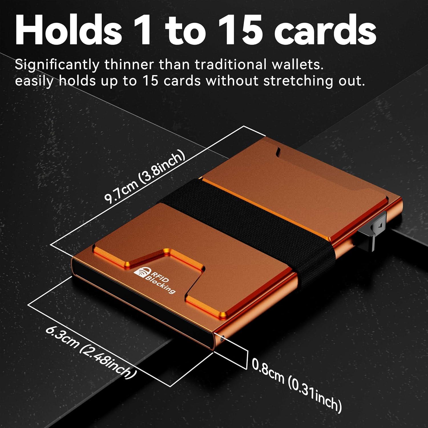 Billetera Inteligente Slim Furid para Hombres - Bloqueo RFID, 11 Tarjetas