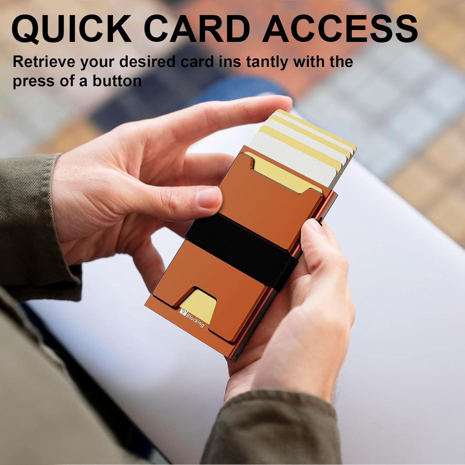 Billetera Inteligente Slim Furid para Hombres - Bloqueo RFID, 11 Tarjetas