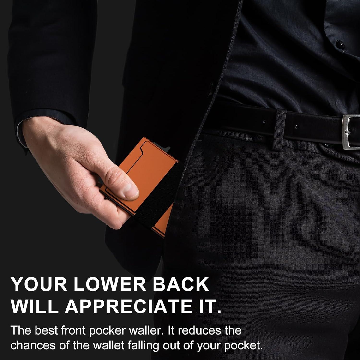 Billetera Inteligente Slim Furid para Hombres - Bloqueo RFID, 11 Tarjetas