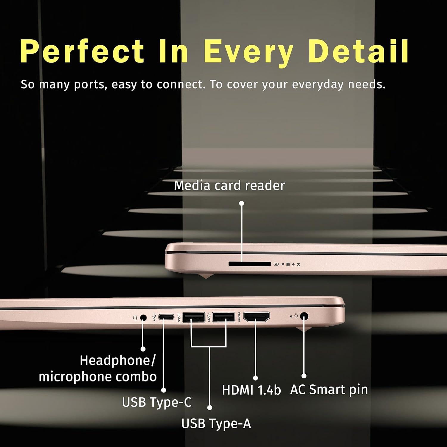 Laptop HP Stream 14" HD, Intel Celeron N150, 16GB RAM, 288GB