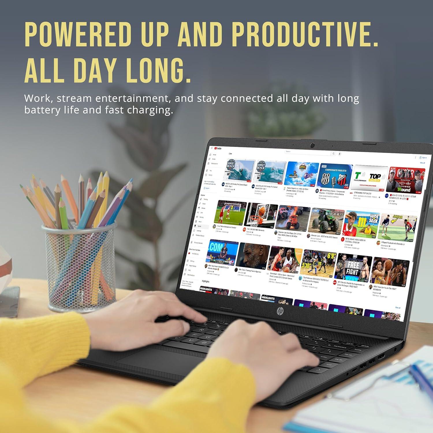 Laptop HP Stream 14" HD, Intel Celeron N4120, 16GB RAM, 288GB