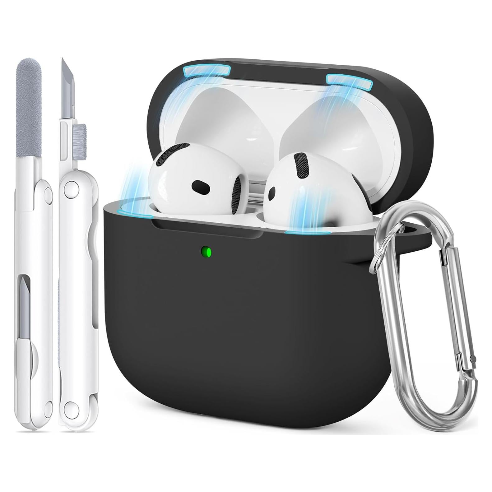 Funda Protectora Silicona para AirPods 4 TNSNK con Kit de Limpieza
