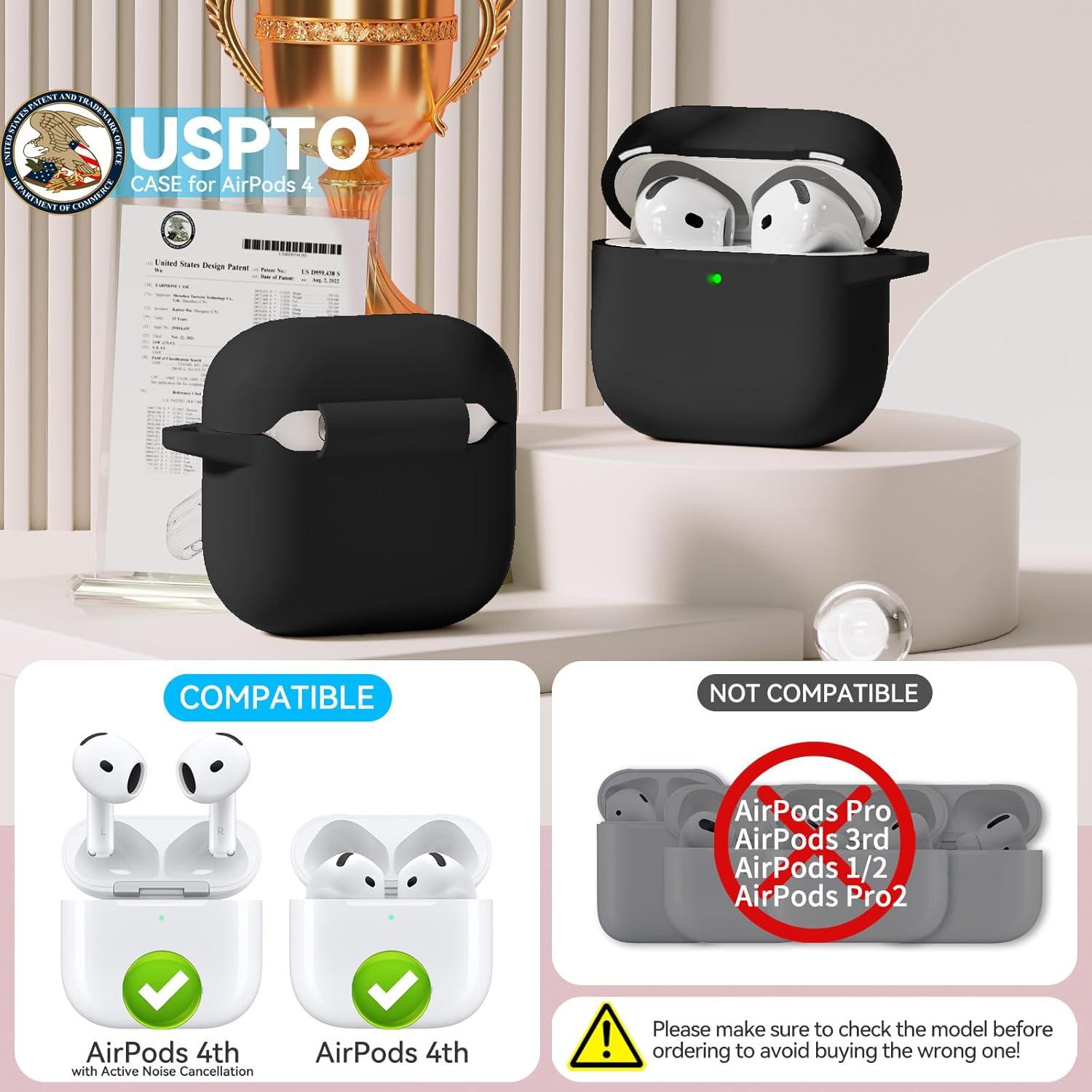 Funda Protectora Silicona para AirPods 4 TNSNK con Kit de Limpieza