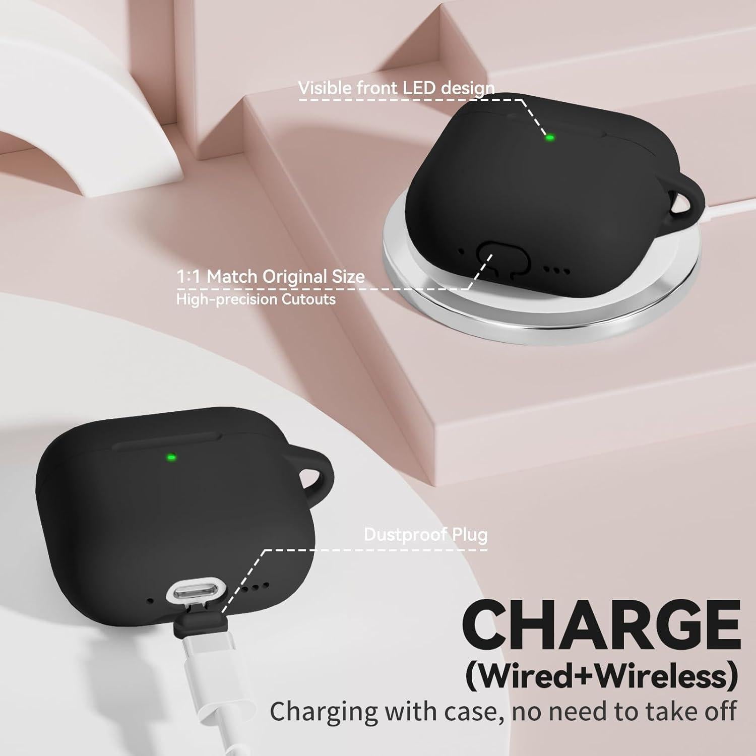 Funda Protectora Silicona para AirPods 4 TNSNK con Kit de Limpieza