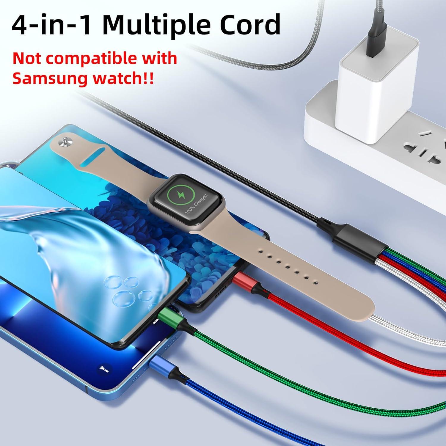 Cargador 4 en 1 Amasuki para iWatch y iPhone 1.22m