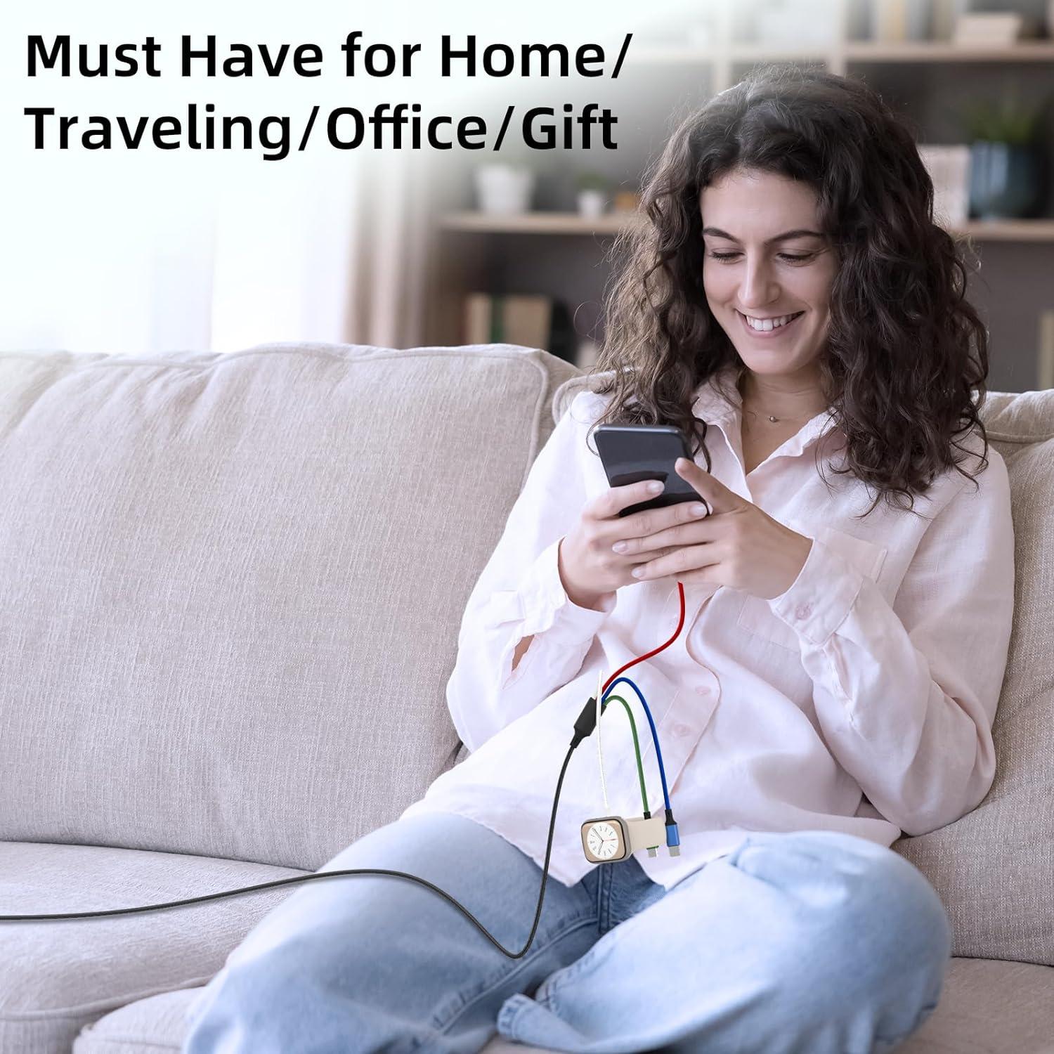 Cargador 4 en 1 Amasuki para iWatch y iPhone 1.22m