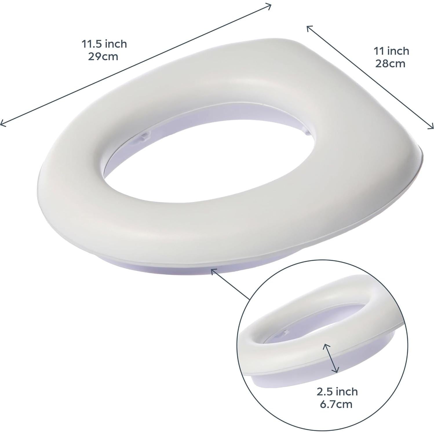 Asiento de Inodoro Acolchado Dreambaby L604 - Blanco - Ovalado