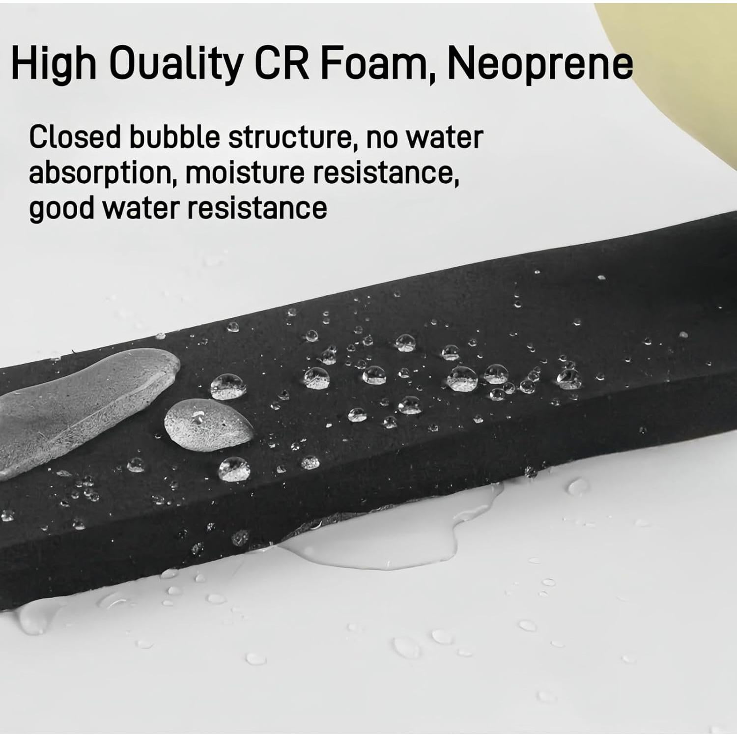 Tira de Sellado para Puerta Ymoilaky 10.06m Espuma Negra