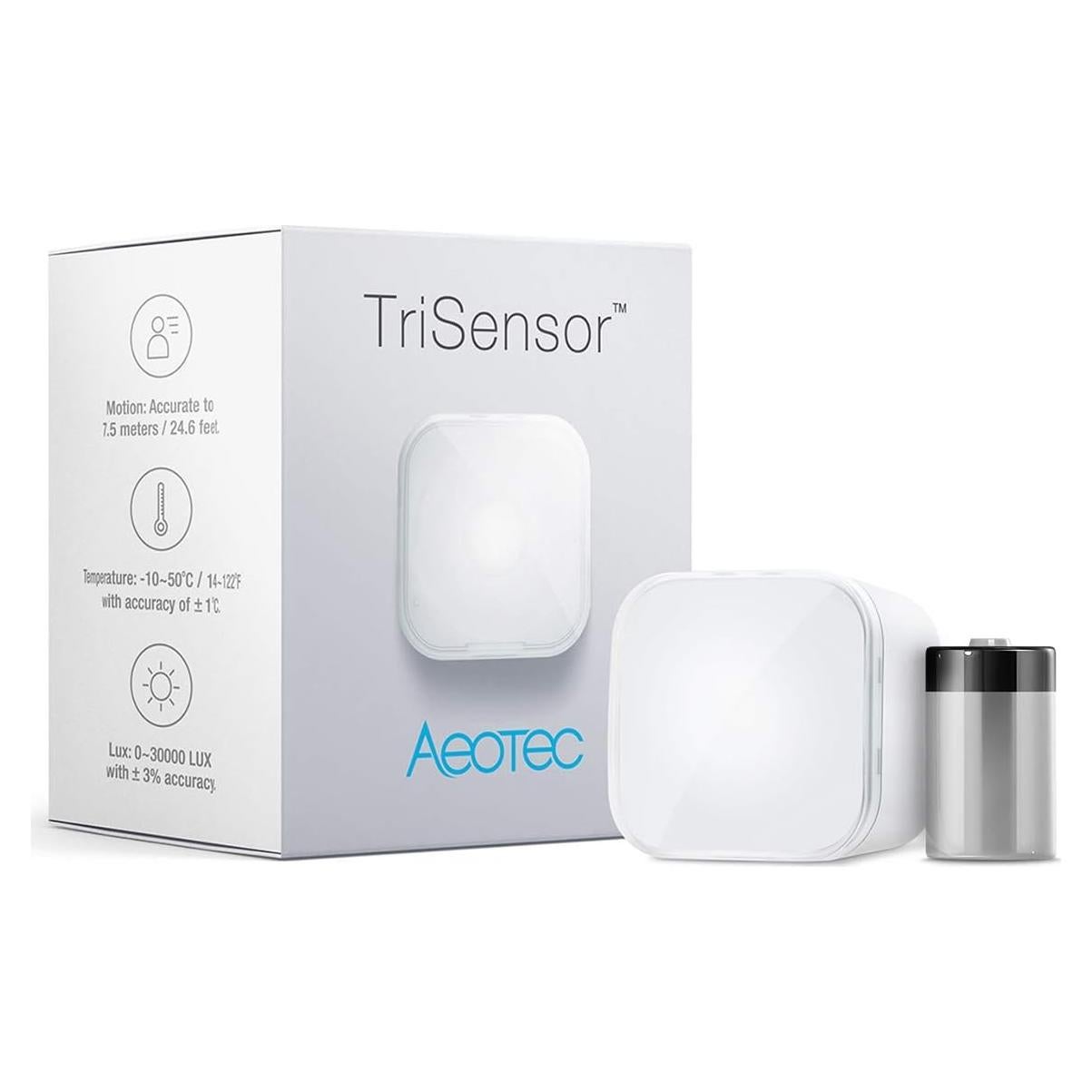 Sensor TriSensor Aeotec Z-Wave Plus 3 en 1 Movimiento Luz Temperatura