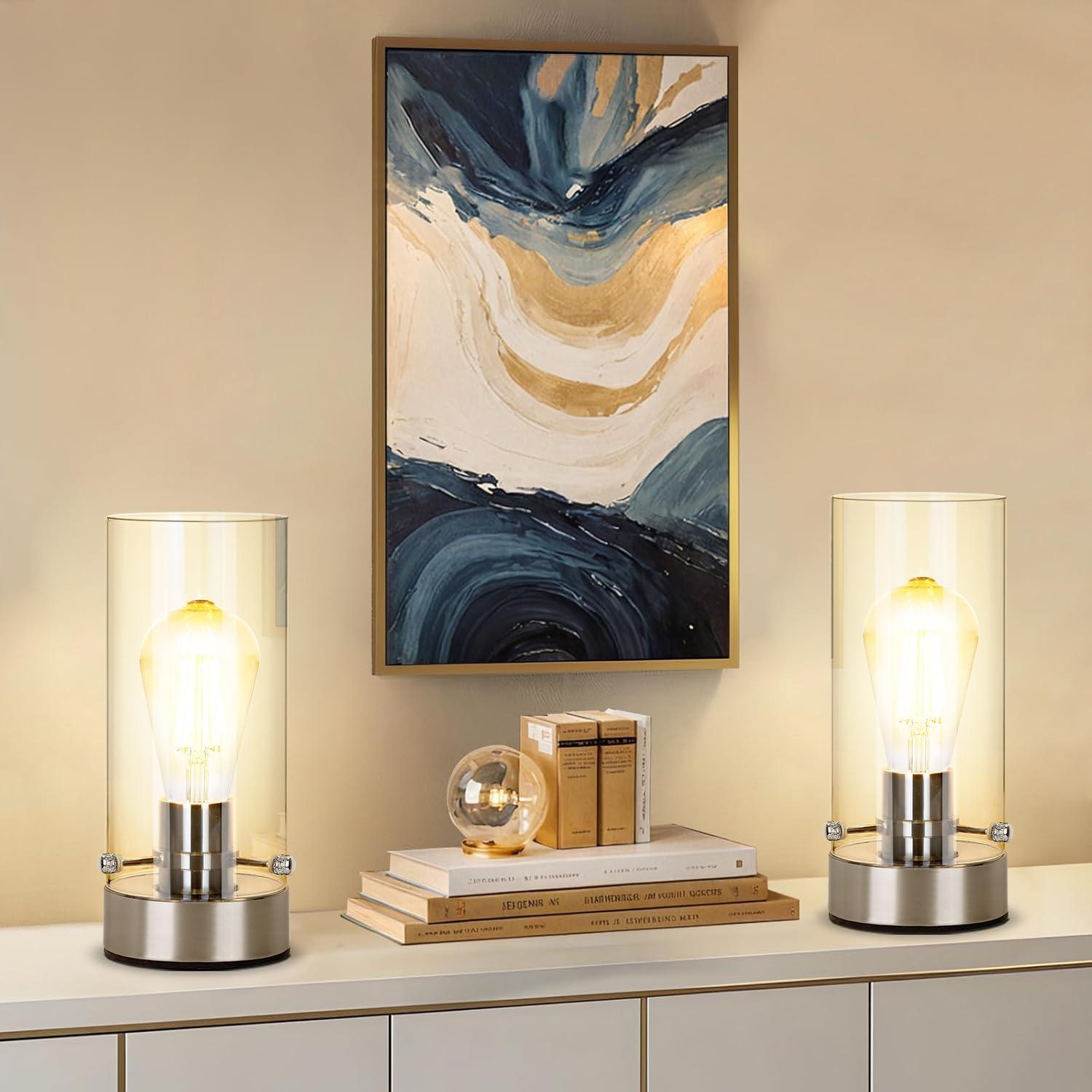 Lámpara de Mesa Moderna Kukobo con Bombilla 6W Níquel