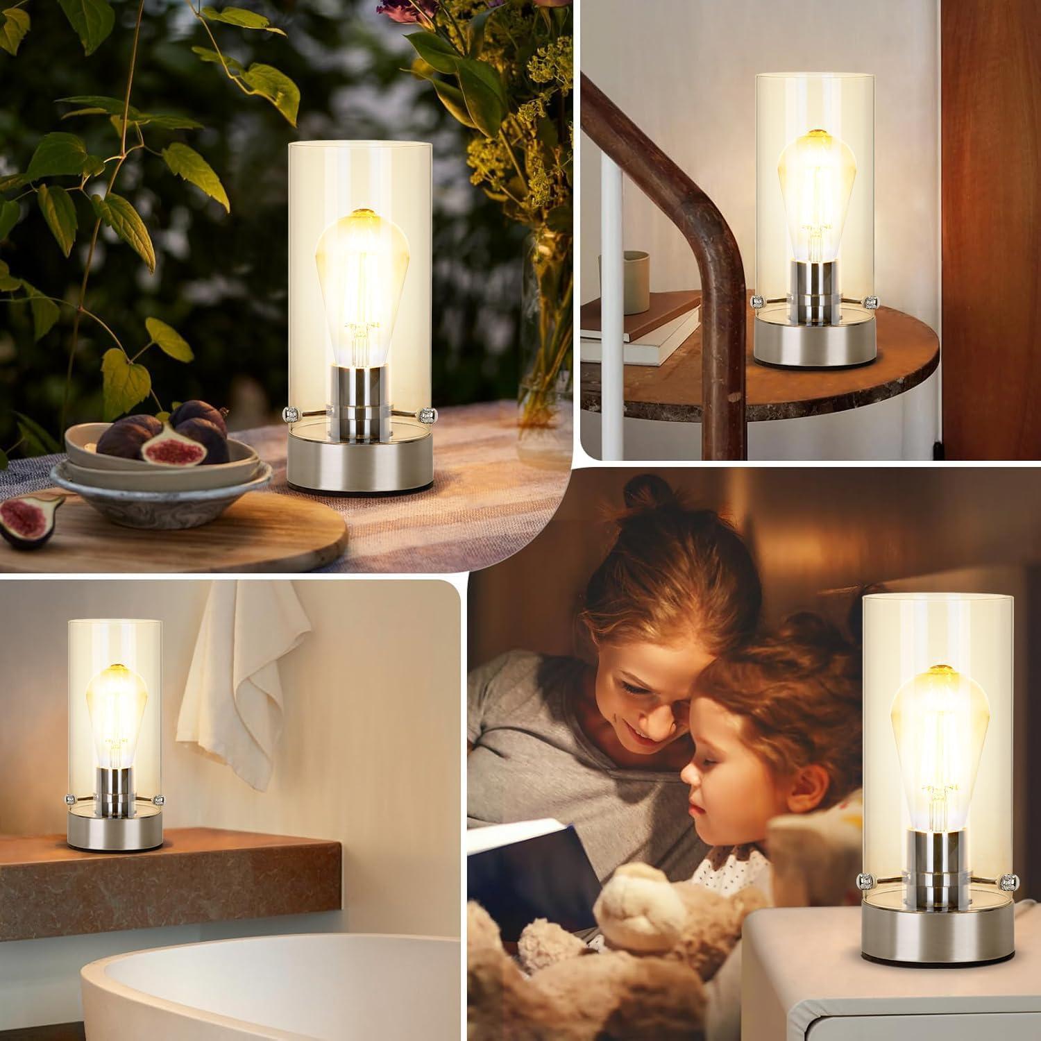 Lámpara de Mesa Moderna Kukobo con Bombilla 6W Níquel