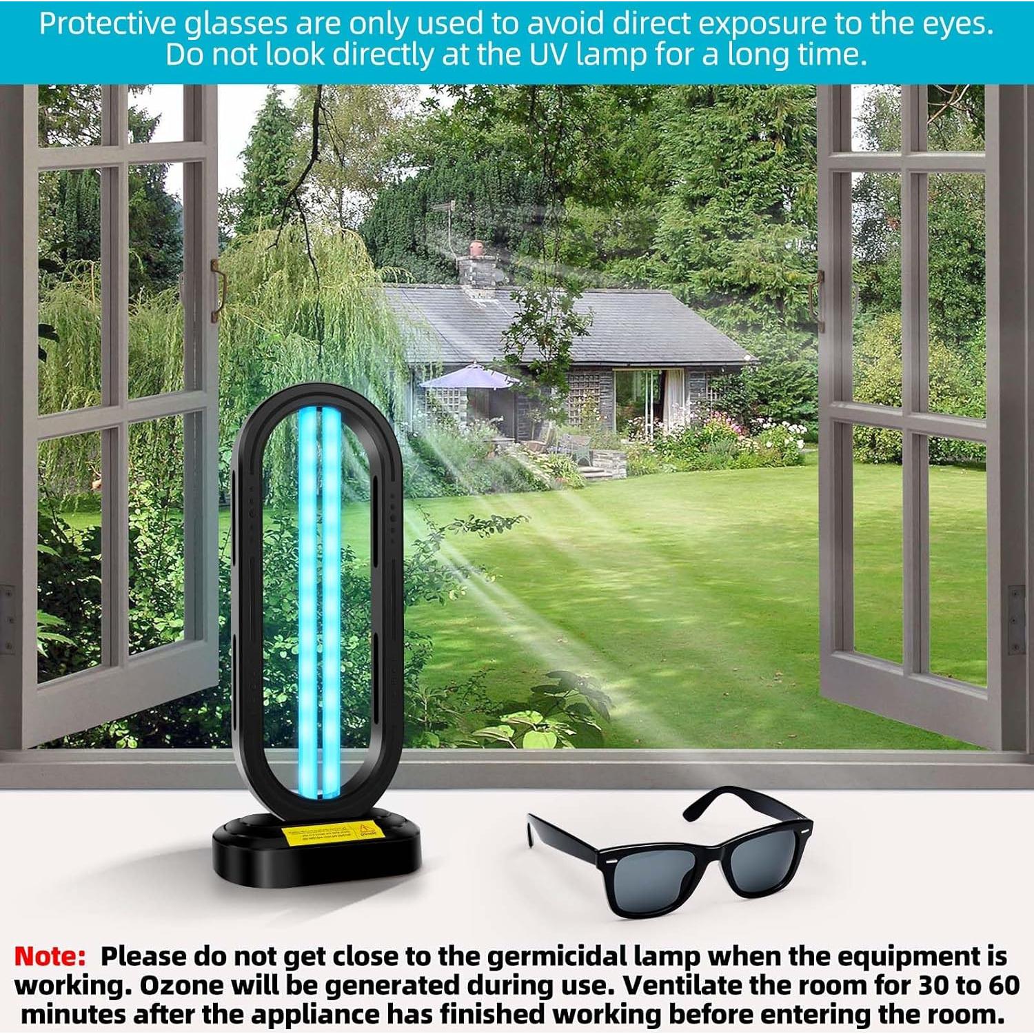 Desinfectante de Luz UV Feefir Portátil con Control Remoto 38W