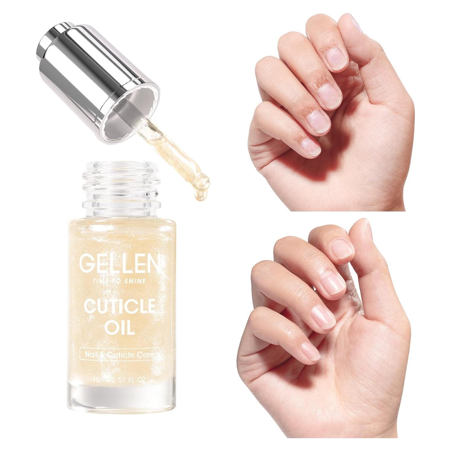 Aceite de Cutícula Gellen 15ml con Vitamina E y Aroma a Jazmín