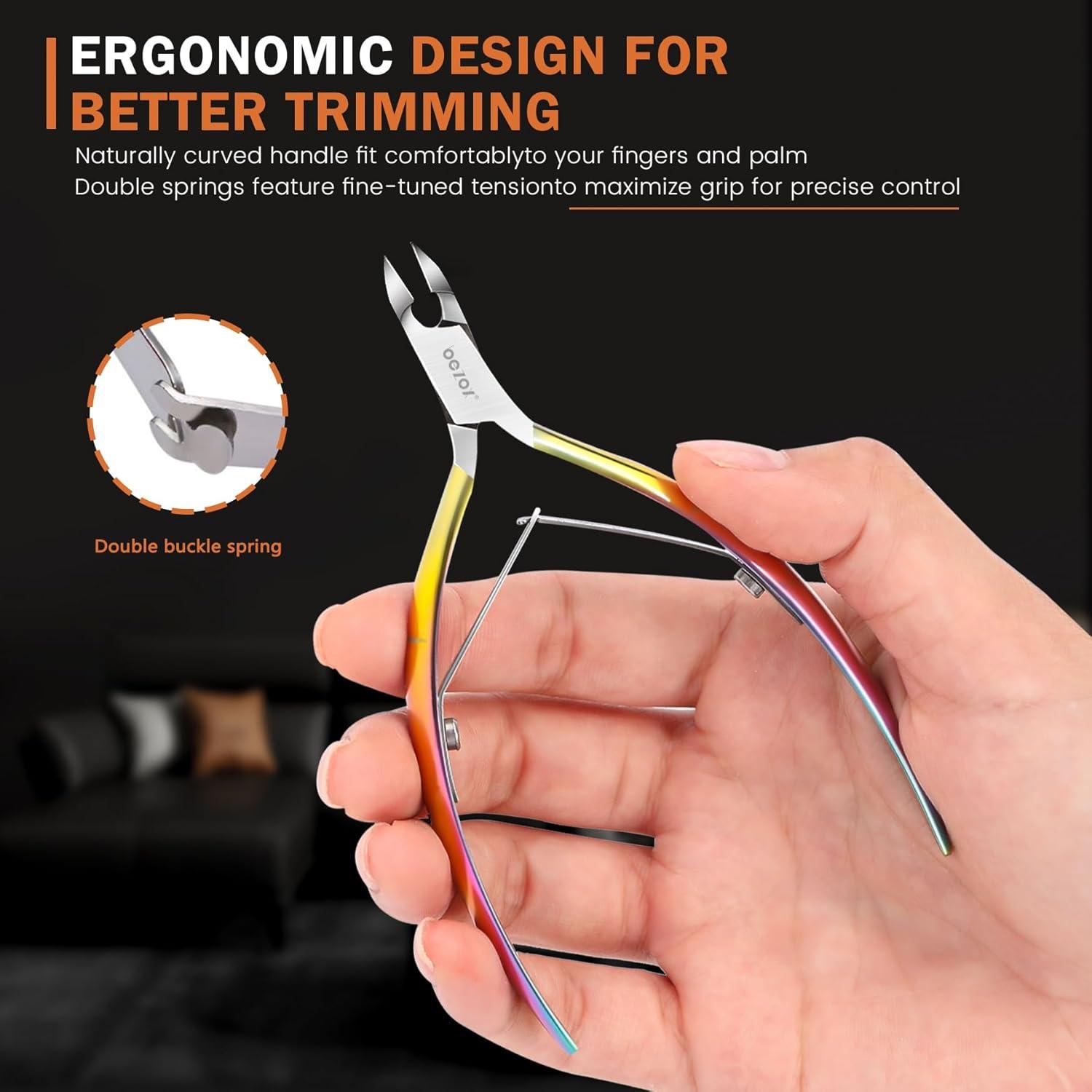 Cortador de Cutículas Profesional BEZOX Arcoíris 7mm Acero Inoxidable