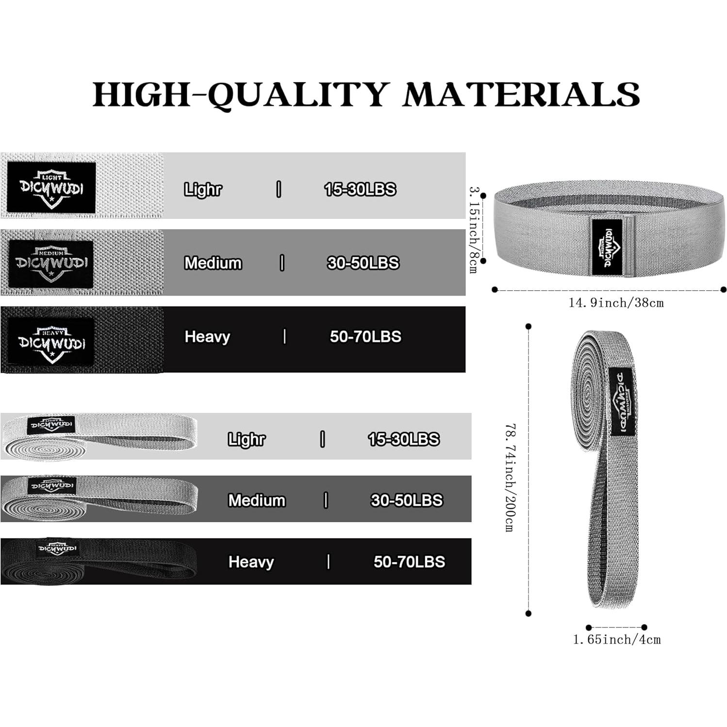 Bandas de Resistencia DICYWUDI 6 Piezas Antideslizantes