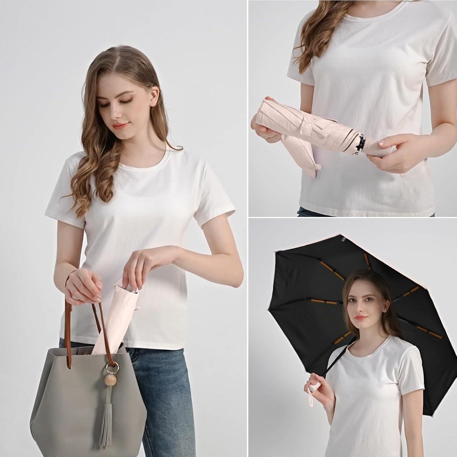 Paraguas de Viaje BAODINI Compacto UV 50+ 106.68 cm Paquete 2