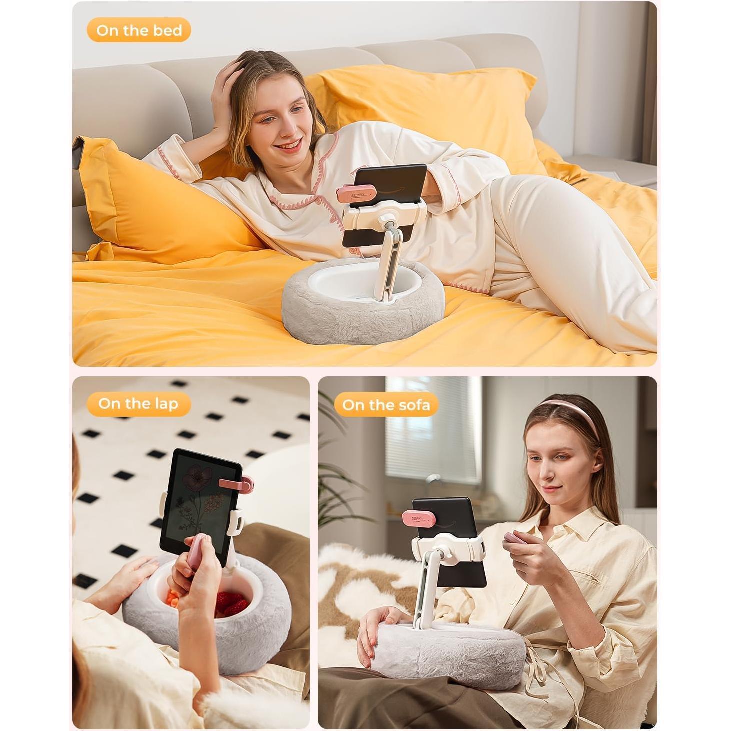 Soporte de Almohada SupeDesk para Kindle y Tabletas - Gris