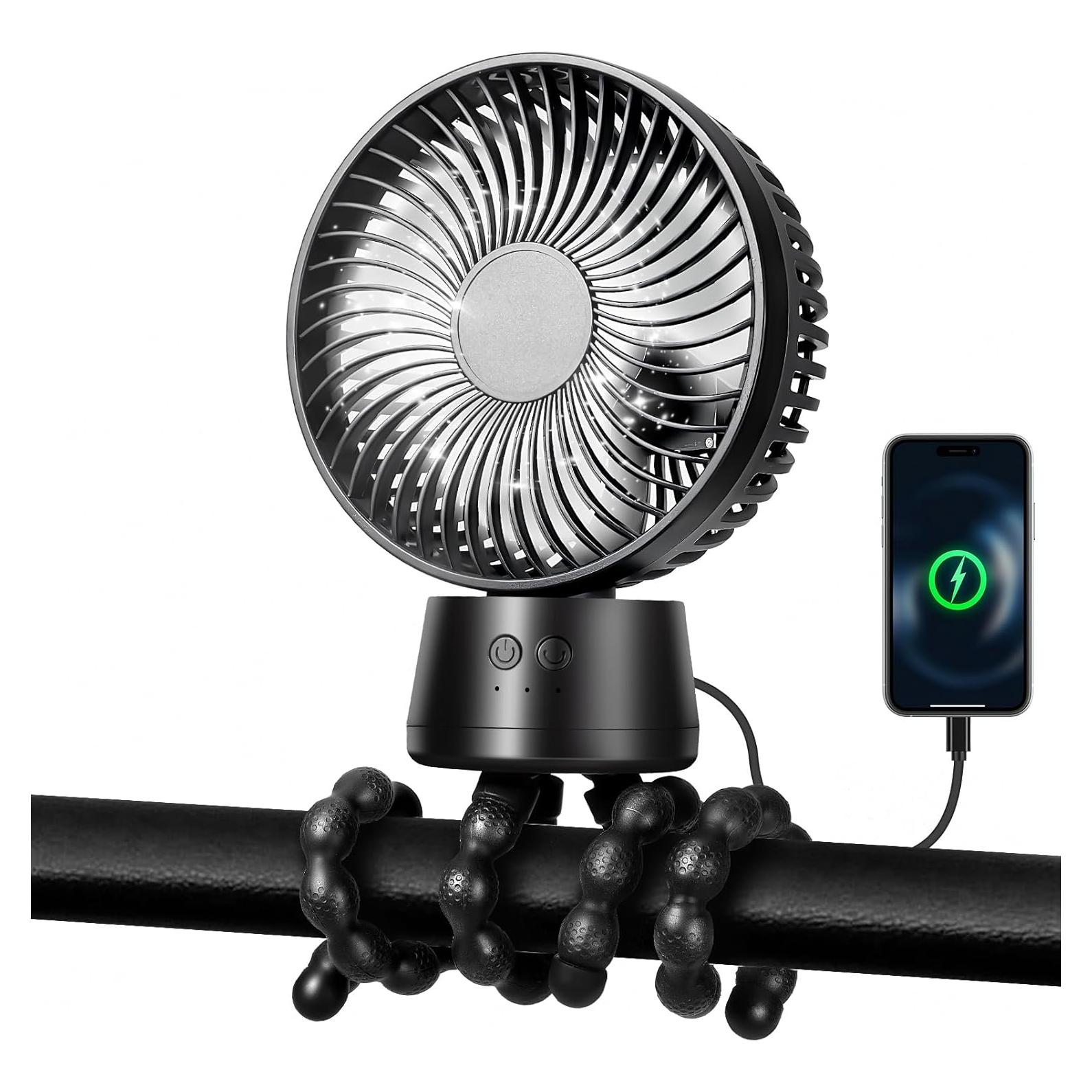 Ventilador Portátil POPERFUN F2 con Batería 15000mAh y Trípode