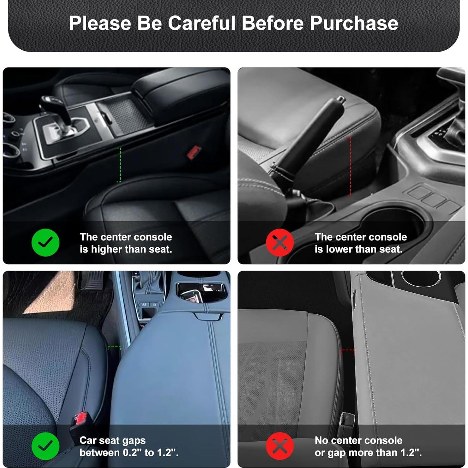 Organizador de Espacio entre Asientos Pcnjozx de Cuero Negro