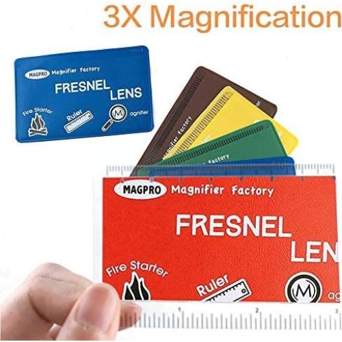 Lupa de Bolsillo 6 Pack MagDepo 3x Verde para Lectura y Fuego