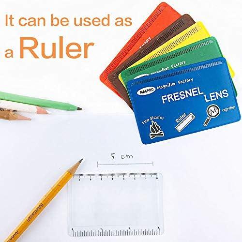 Lupa de Bolsillo 6 Pack MagDepo 3x Verde para Lectura y Fuego