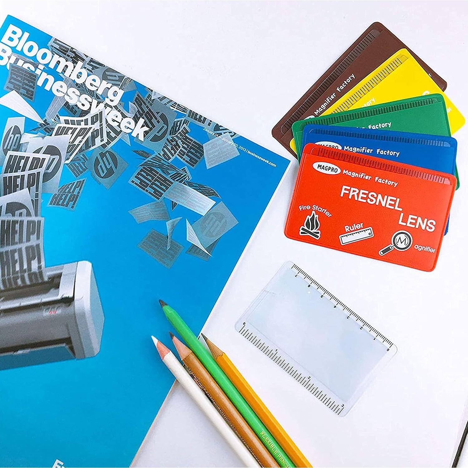 Lupa de Bolsillo 6 Pack MagDepo 3x Verde para Lectura y Fuego