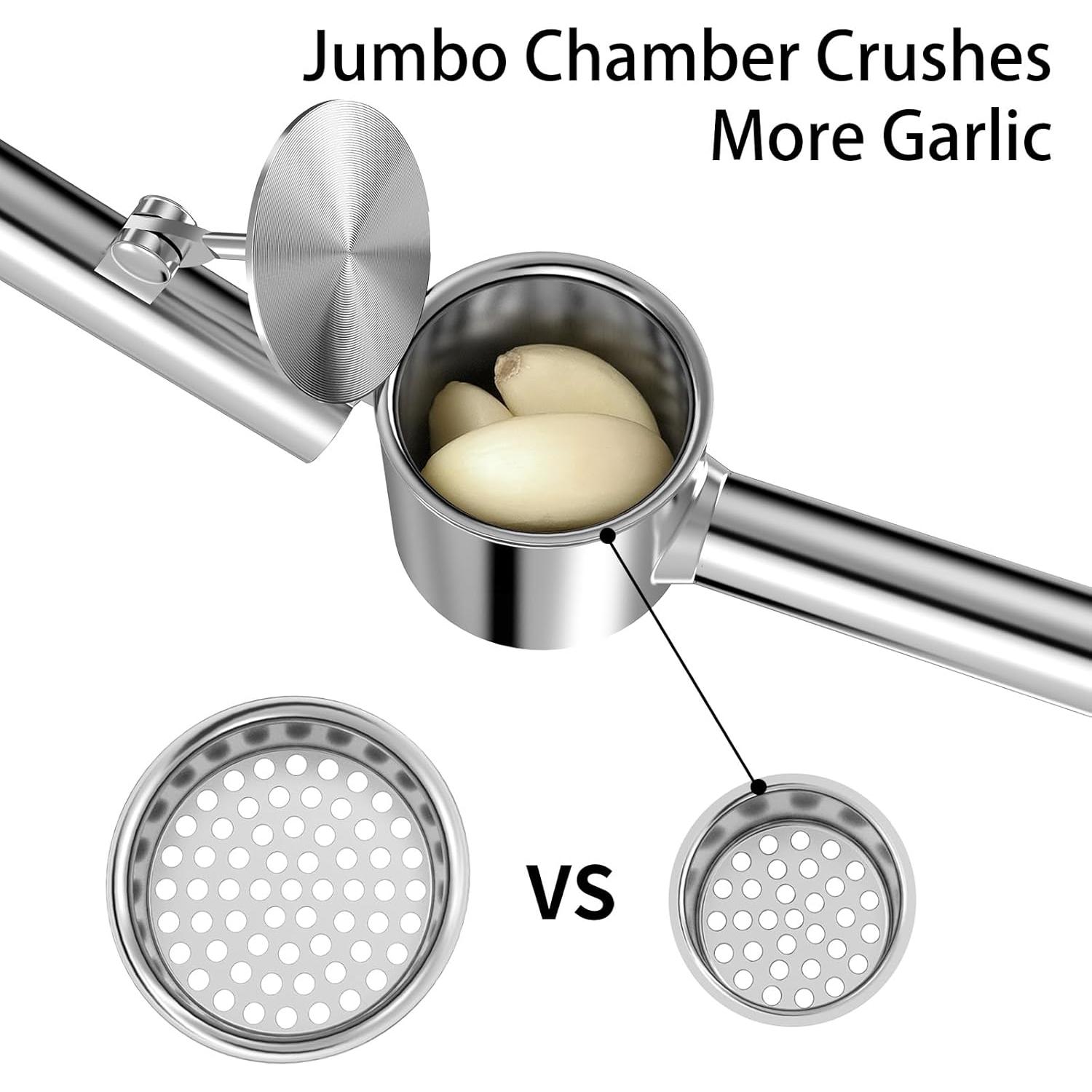 Prensa de Ajo 5 en 1 BMCASEQP Acero Inoxidable Grande