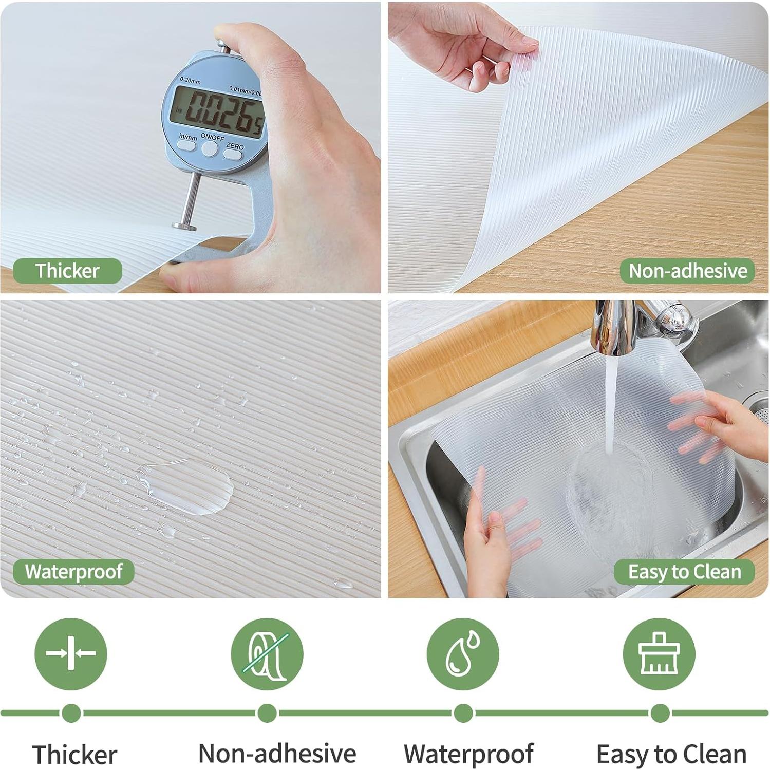 Forro de Estantería Wohomuke 28 cm x 6 m Antideslizante EVA