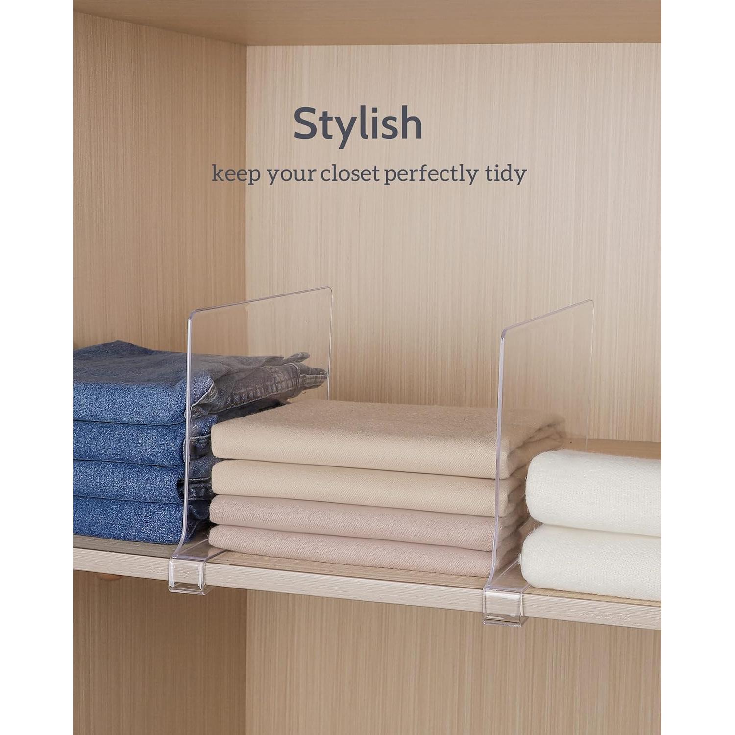 Divisores de Estante Acrílico ZORCOR - 6 Piezas 20.32x30.48cm