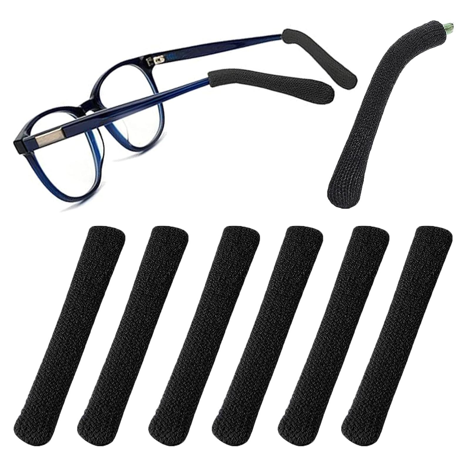 Cojín para Orejas de Gafas Algodón Suave 3 Pares Negro