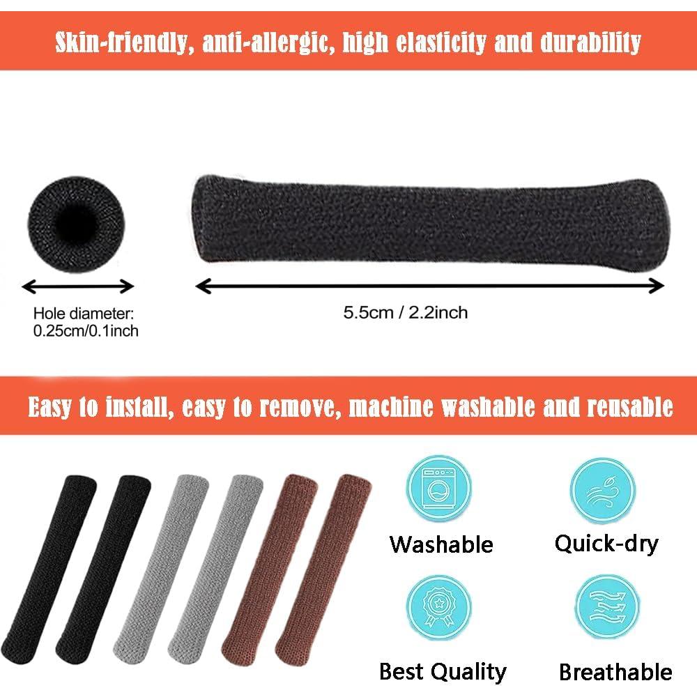 Cojín para Orejas de Gafas Algodón Suave 3 Pares Negro