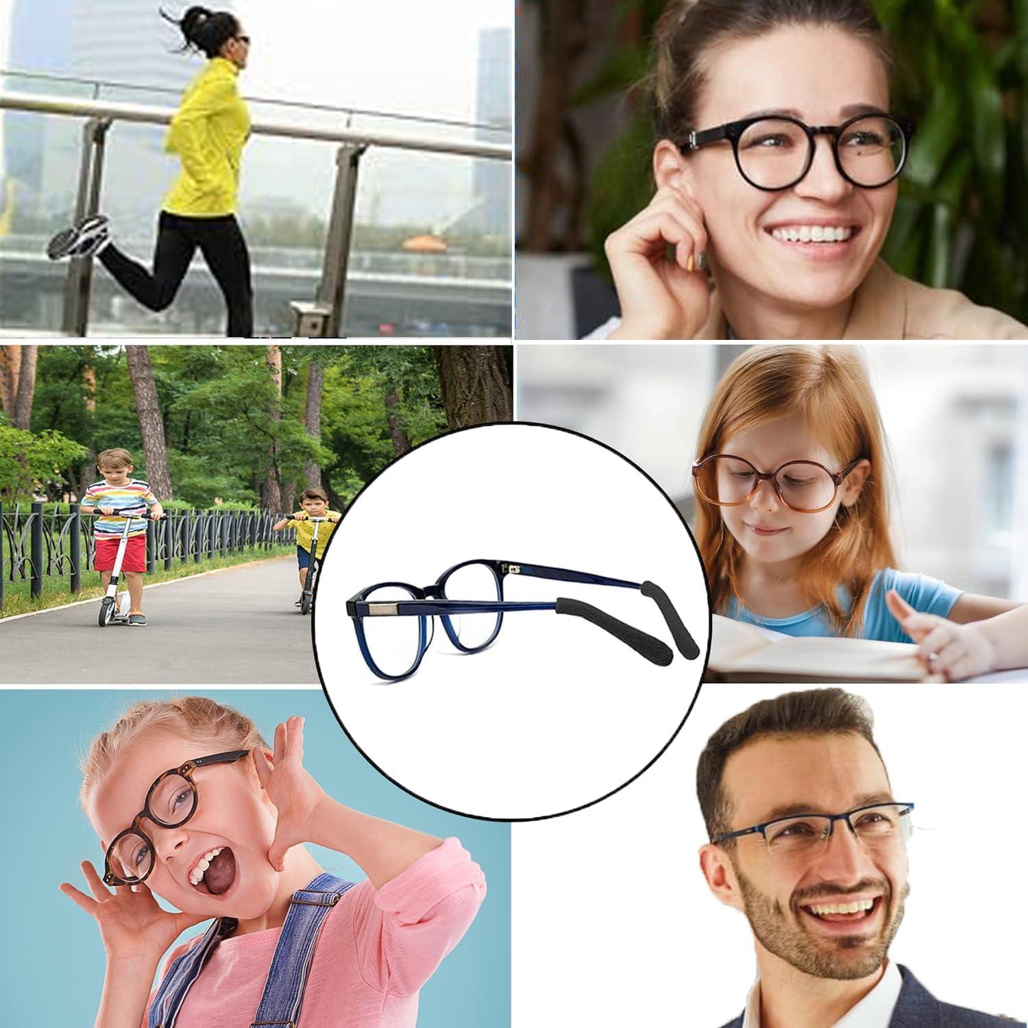 Cojín para Orejas de Gafas Algodón Suave 3 Pares Negro