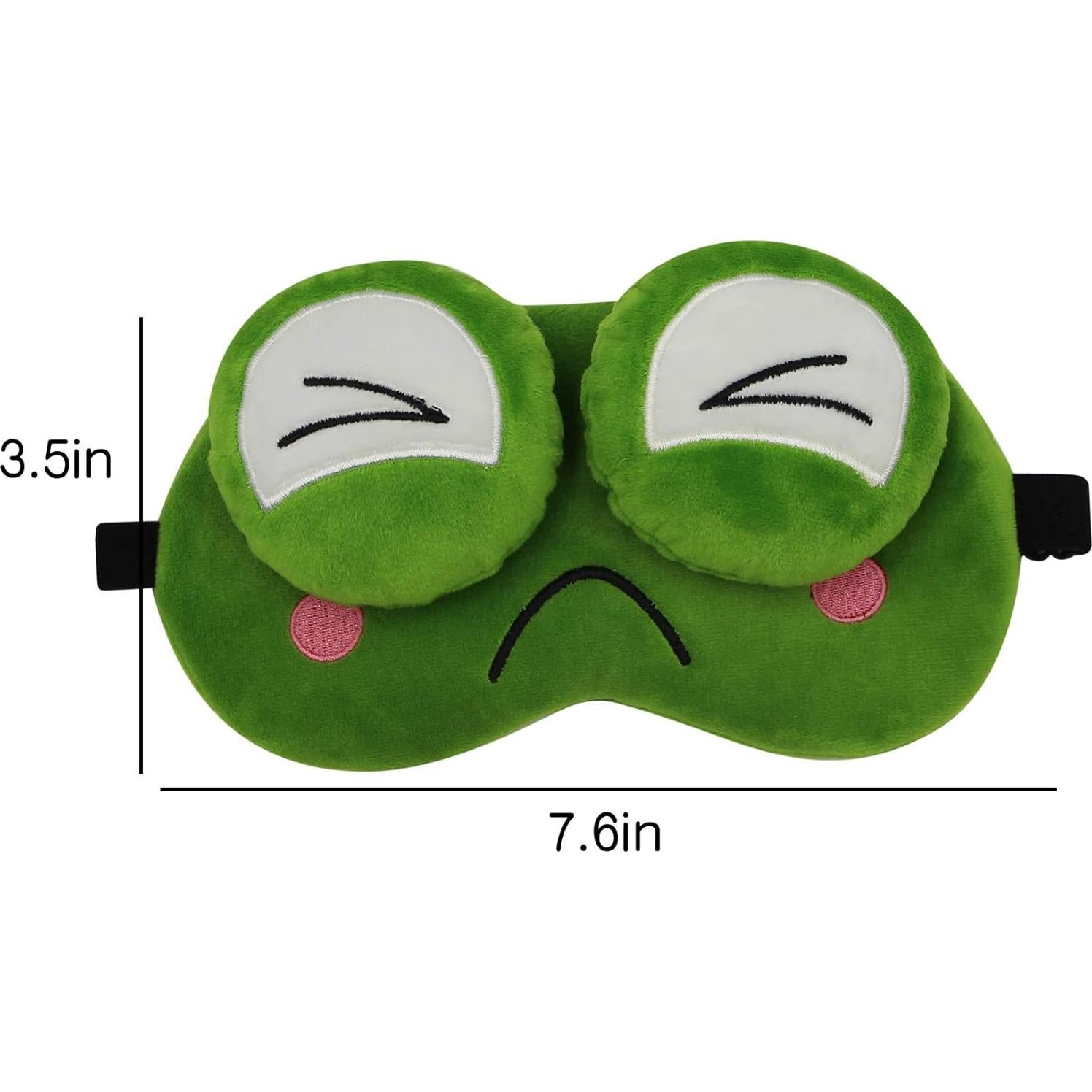 Máscara de Sueño RARITYUS Rana Suave Ajustable para Todos