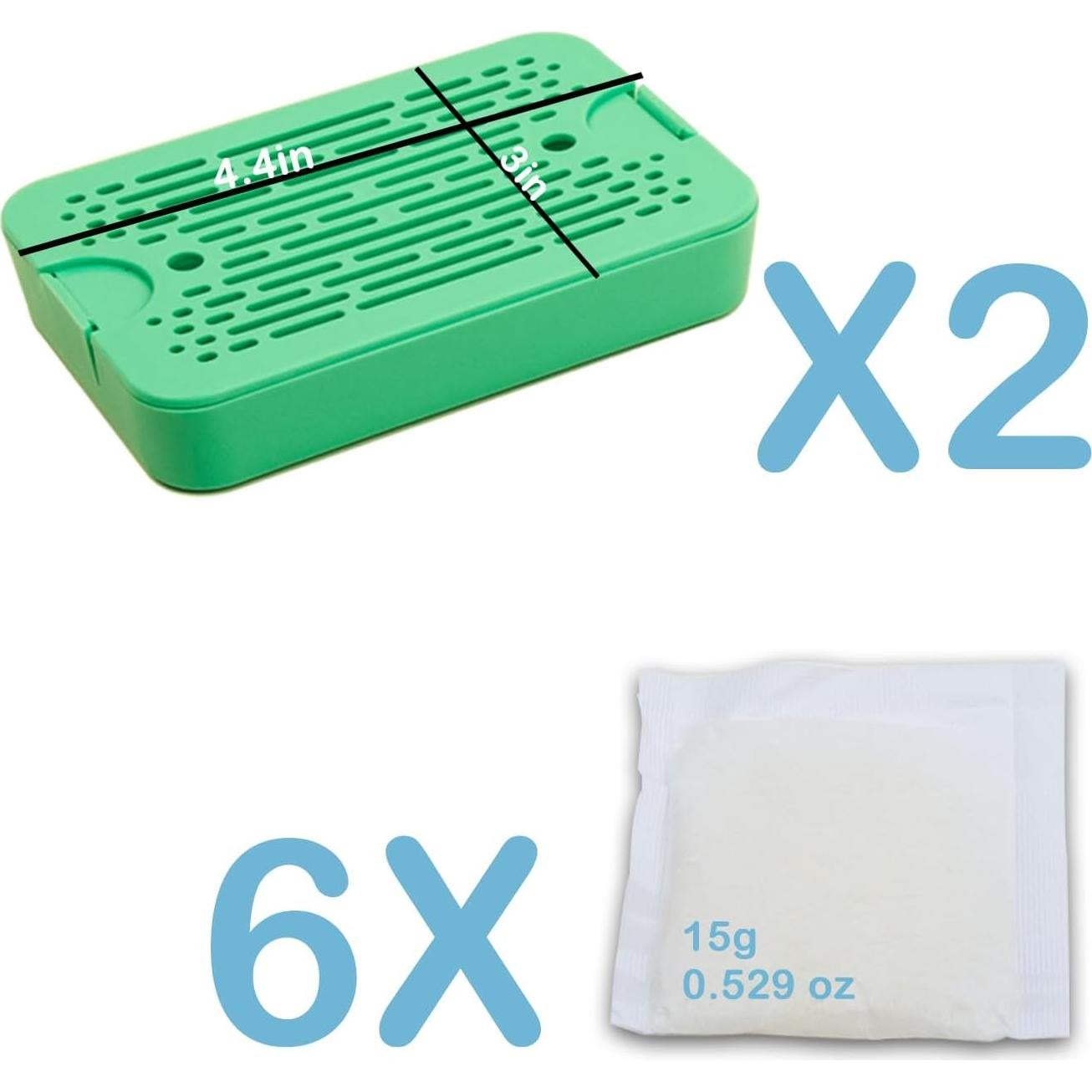 2 Estuches de Pod Desodorante Wo Yuan con 6 Recargas Lavanda