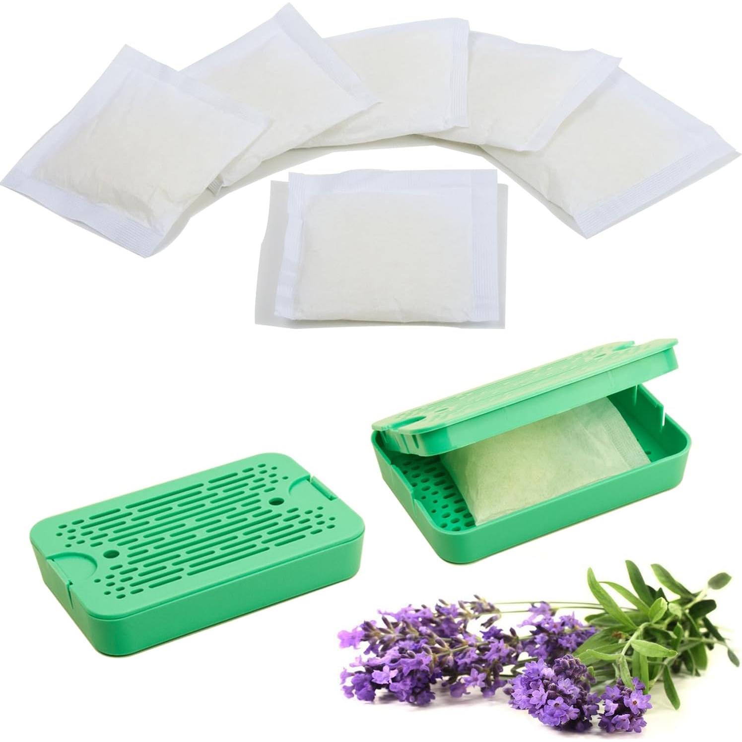 2 Estuches de Pod Desodorante Wo Yuan con 6 Recargas Lavanda