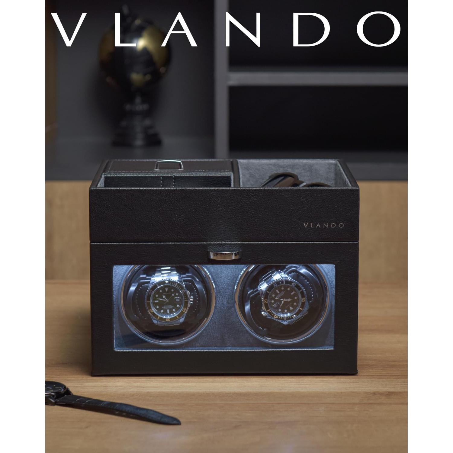 Winder de Reloj Automático Vlando Doble con Bandeja Organizadora