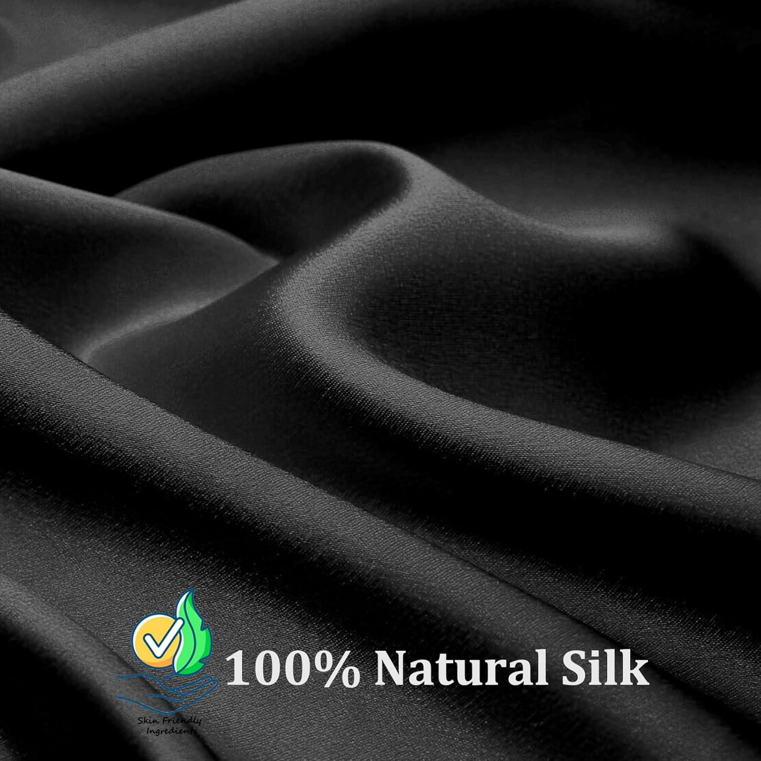 Almohada para Orejas Wuronsa en Seda Negra - Alivio Dolor y Sueño