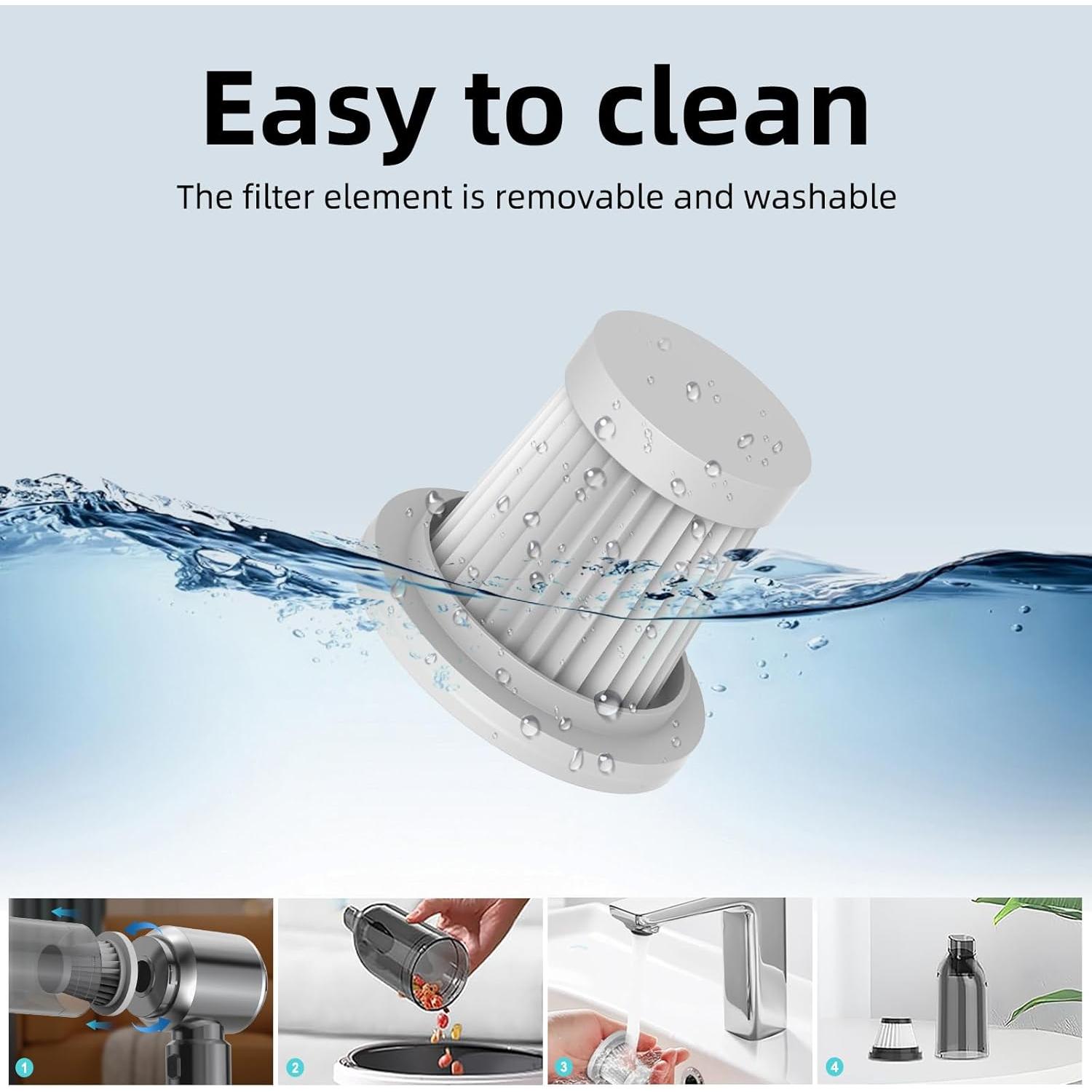 Aspiradora de Mano Inalámbrica NVKHG ST-6653Plus 28000Pa