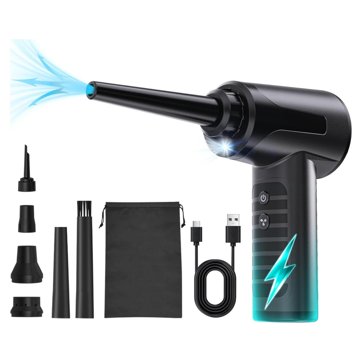 Soplador de Aire Comprimido Eléctrico OGMAPLE AD37-BL 4500mAh