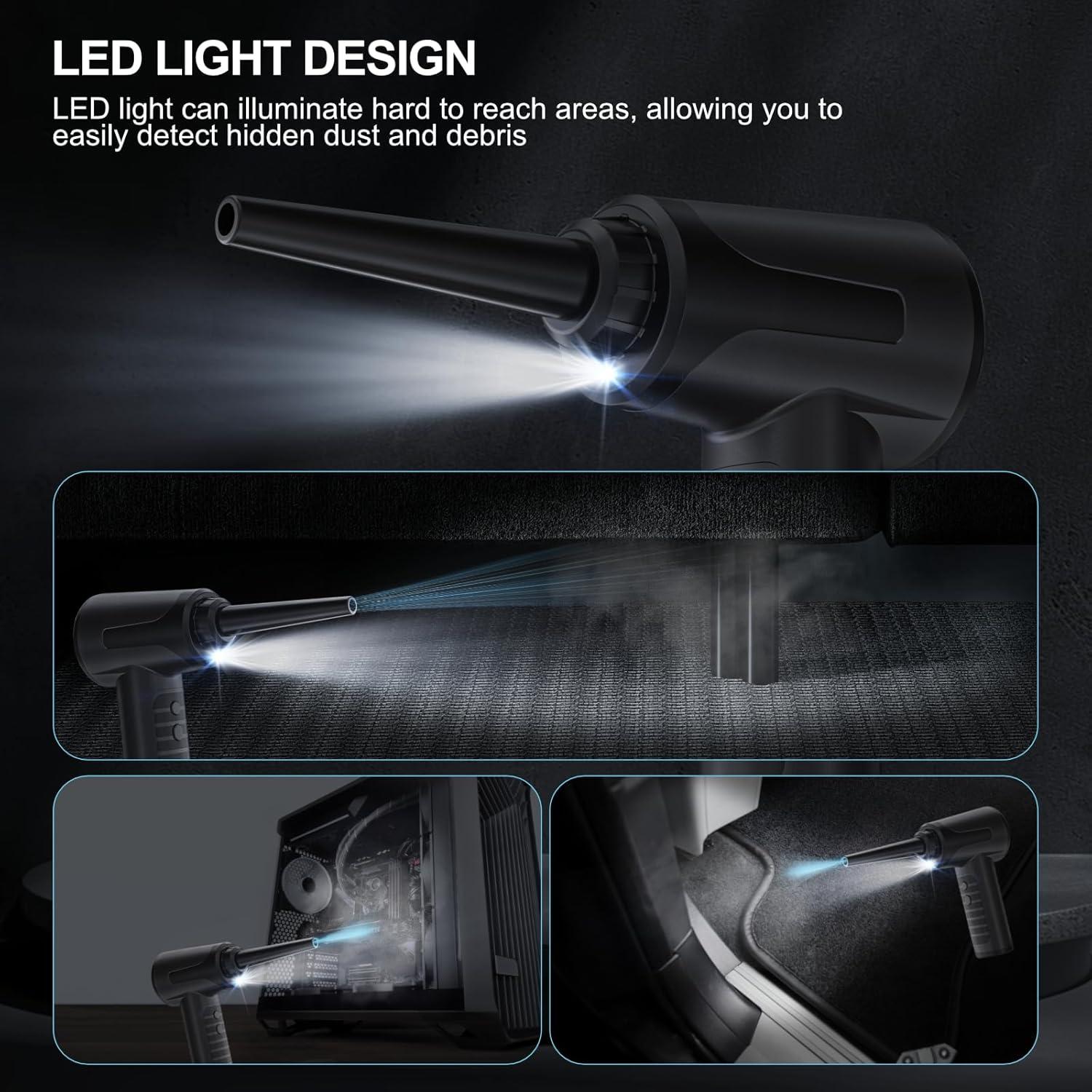 Soplador de Aire Comprimido Eléctrico OGMAPLE AD37-BL 4500mAh