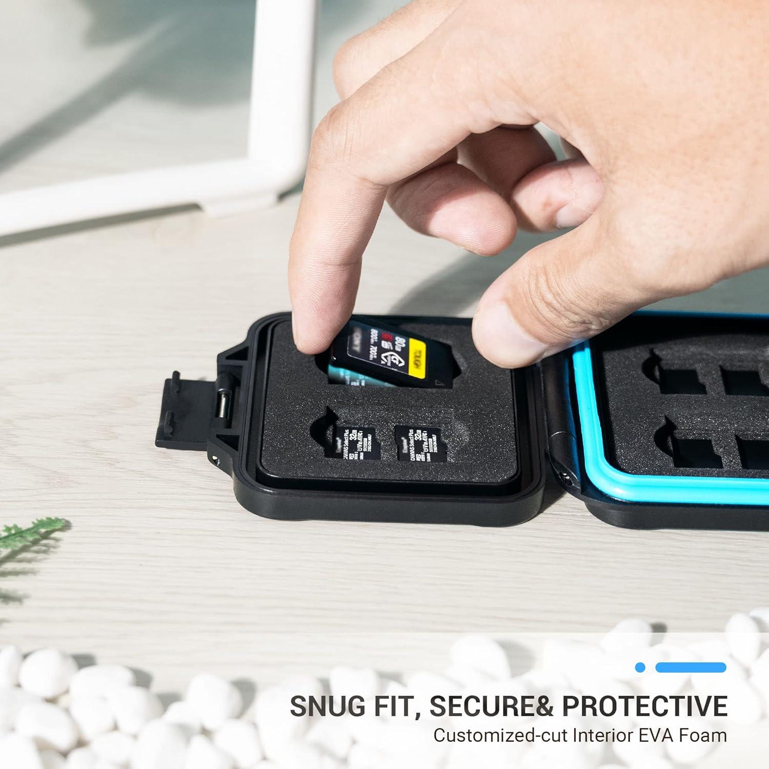 Estuche JJC para 4 Tarjetas CFexpress Tipo A y 8 Micro SD