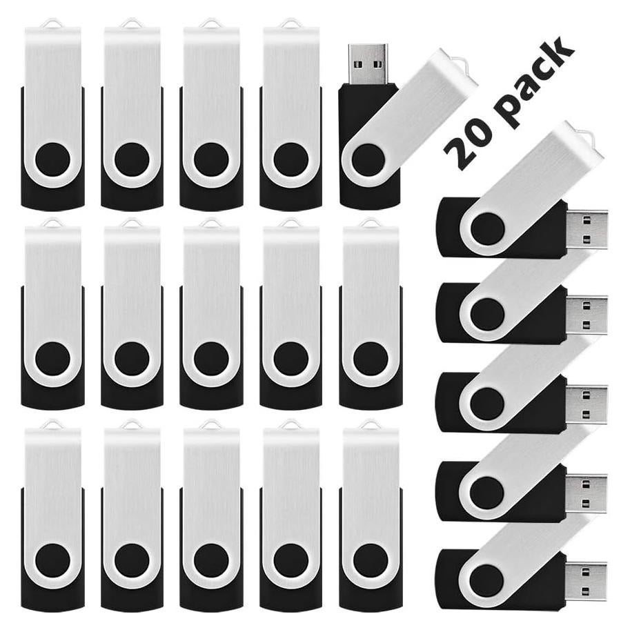 20 Unidades USB Flash Drive 1GB KOOTION Negro 2.0