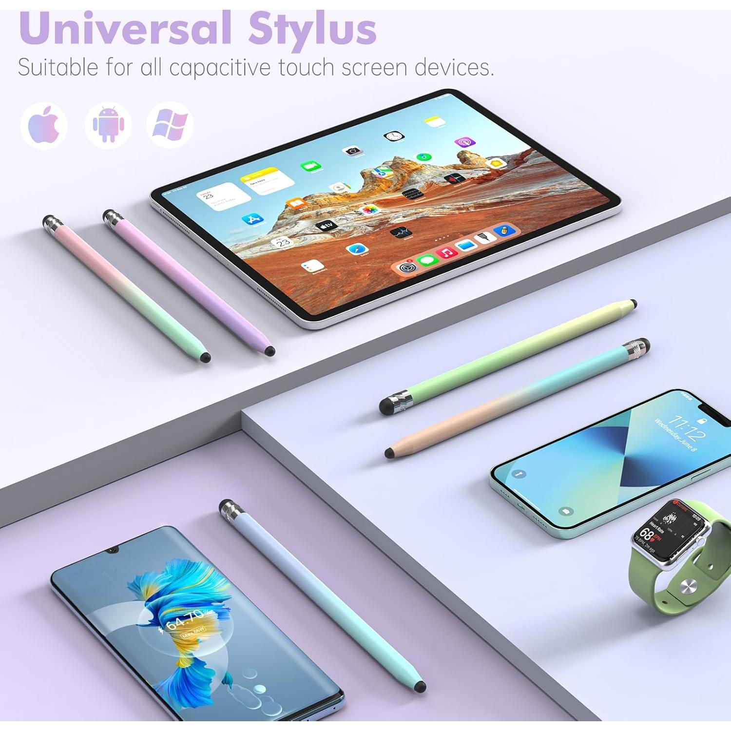 5 Plumas Stylus 2 en 1 STYLUSHOME para Pantallas Táctiles