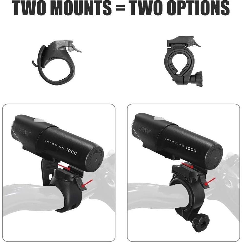 Luces para Bicicleta BV-L-CHROMIUM1000, Faro 1000 Lúmenes