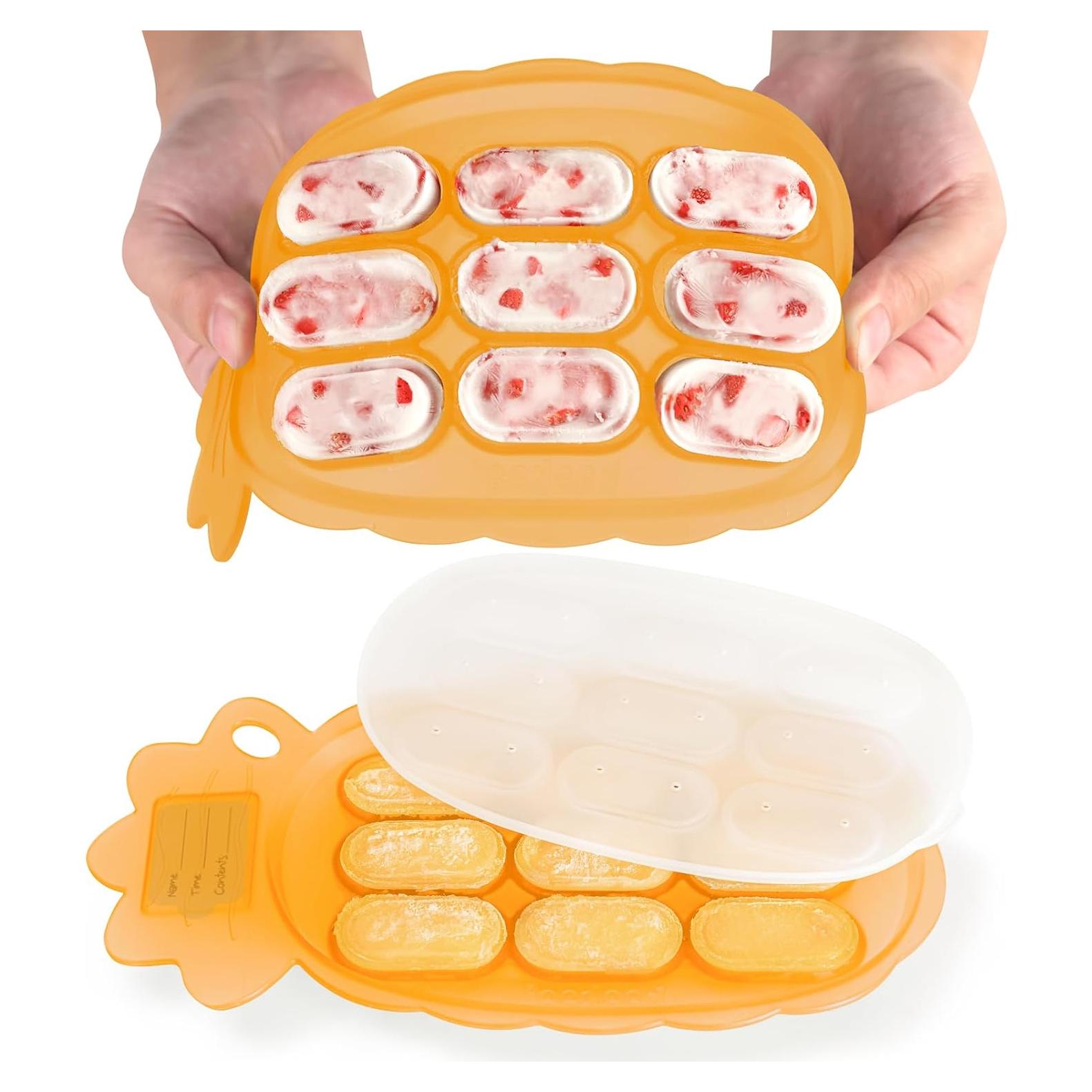 Bandeja de Congelador de Silicona Haakaa - Popsicle Bebé Albaricoque