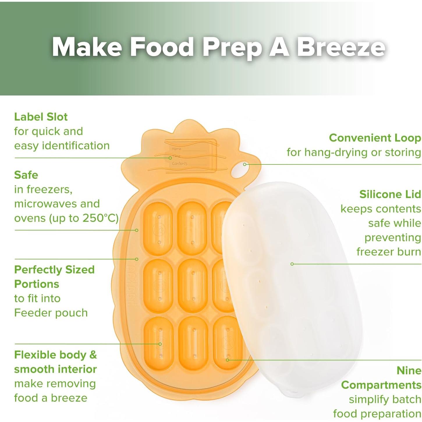 Bandeja de Congelador de Silicona Haakaa - Popsicle Bebé Albaricoque