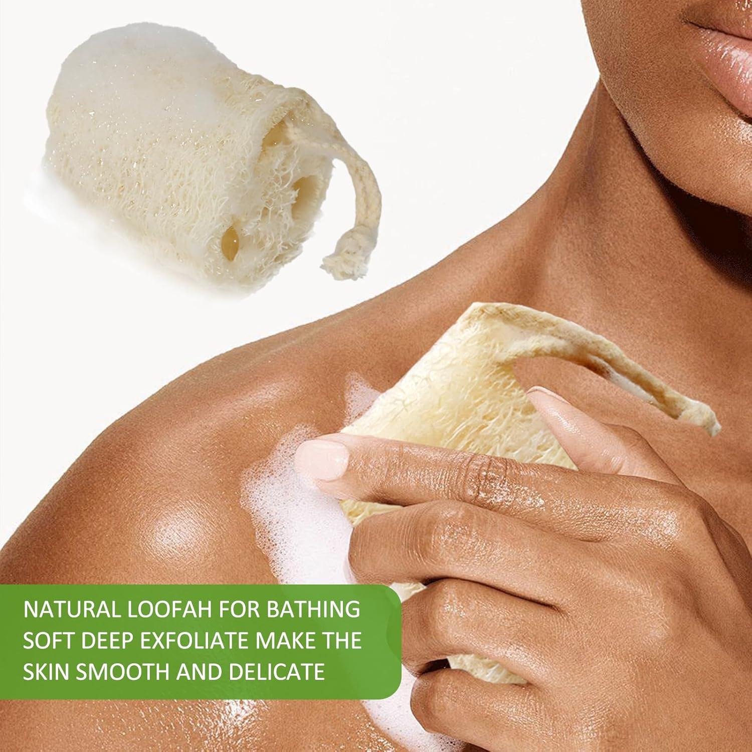 Esponjas de Lufa Natural FRTIM - Paquete de 6 Exfoliantes