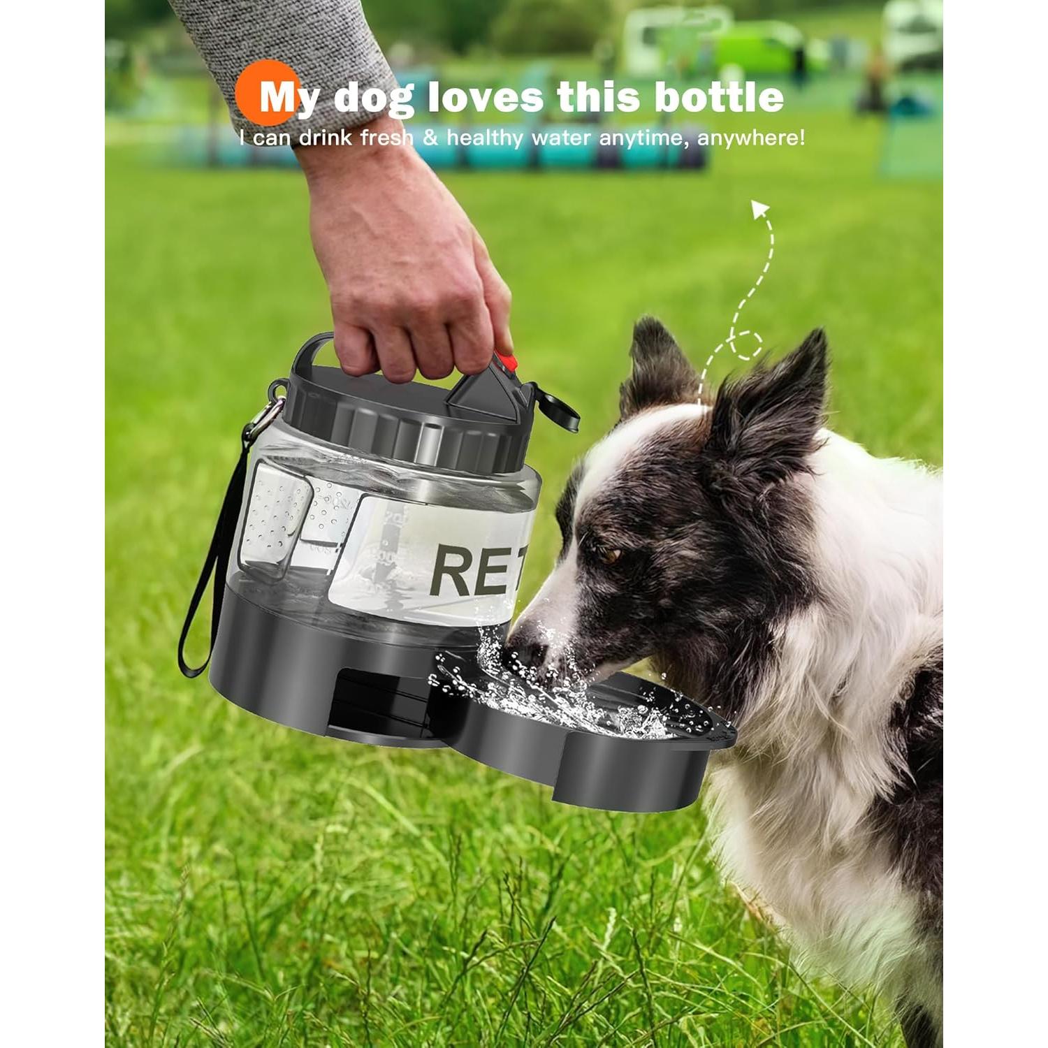 Botella de Agua para Perros SwSun 56oz Portátil a Prueba de Fugas