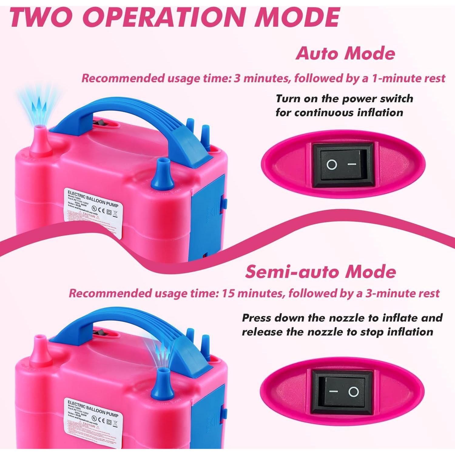 Bomba de globo eléctrica Party Zealot con 135 clips y boquillas